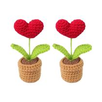 Pequena Planta Artificial Em Vaso Com Gancho, Flor Artificial Tecida, Decoração Criativa, Presente E Pequena Planta Artificial Em Vaso Com Gancho, Flor Artificial Tecida, Decoração Criativa, Presente E