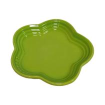 Pequena Prato De Cerâmica De Flor De Ameixa De 14cm Cores Frias Francesas Para Bolo Sobremesa Molho