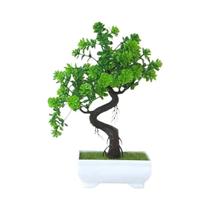 Pequeno Árvore De Bonsai Artificial Em Vaso De Plantas Falsas Flores Para Casa Acessórios De