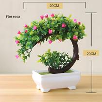 Pequeno Bonsai Artificial Árvore Simulação Pote Planta Flores Falsas Casa Decoração Do Jardim