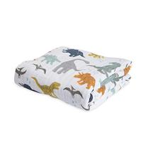 Pequeno Unicórnio Dino Friends Cotton Muslin Quilt Blanket 100% algodão Super Macio Bebês e Crianças Grande 47" x 47" Máquina Lavável