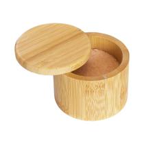 Pequenos Recipientes De Sal E Pimenta Em Bambu Com Tampa Giratória E Colher, Divisores De Sal Com Pequenos Recipientes De Sal E Pimenta Em Bambu Com Tampa Giratória E Colher, Divisores De Sal Com