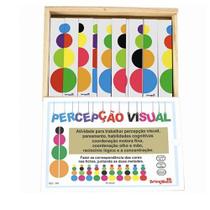 Percepção Visual Brinquedo Educativo Madeira BRINQMUTTI