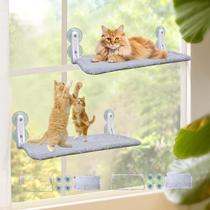 Percha para Ventana L&W BROS. Resistente para Gatos, Soporta 22.68 kg con Ventosas