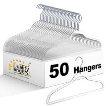 Perchas de Calidad Paquete de 50 Perchas Transparente de Acrílico de 44 cm
