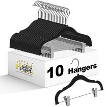 Perchas de plástico para niños con clips metálicos (10 unidades)