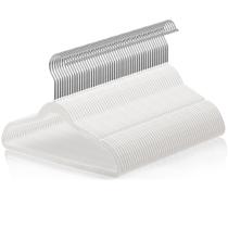 Perchas para Ropa Casafield para Niños de 14" de Terciopelo Marfil, Paquete de 50