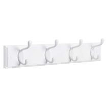 Perchero de Pared SONGMICS con 4 Ganchos Dobles de Metal Blanco Perchero de Pared SONGMICS con 4 Ganchos Dobles de Metal Blanco