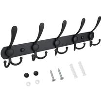 Perchero de Pared TICONN Negro Mate con 5 Ganchos Perchero de Pared TICONN Negro Mate con 5 Ganchos