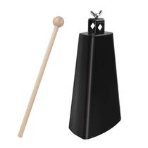 Percussão manual Cowbell Soulmate Metal Steel de 23 cm com bastão Percussão manual Cowbell Soulmate Metal Steel de 23 cm com bastão