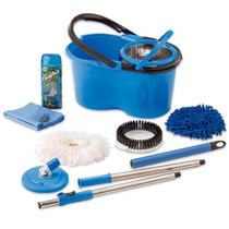 Perfect Mop 360 Cesto Inox Com 3 Refil Cabo 1,60 Mts e Toalha Mágica Multiuso