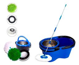 Perfect Mop Pro 16l 360 Inox Balde Com 3 Refis Azul Perfect Mop Pro 16l 360 Inox Balde Com 3 Refis Azul