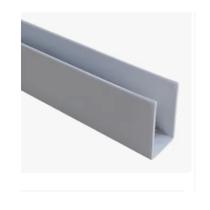 Perfil aluminio branco bx-106 vidro temperado 8mm u cavalinho barra 1 mts