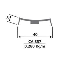 Perfil aluminio facao ext Lateral Caio Gabriela amelia antigo CA857 Perfil aluminio facao ext Lateral Caio Gabriela amelia antigo CA857