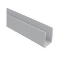 Perfil aluminio fosco bx-106 vidro temperado 8mm u cavalinho barra 1 mts