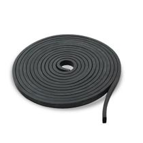 Perfil de Borracha Esponjoso 14x6,5mm - 55m - Preto