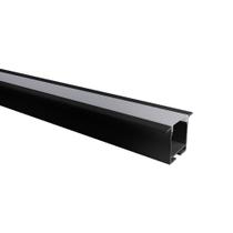 Perfil De Embutir Para Fita Led Blumenau Line Easy 36mm Com 3 Metros Preto Fosco