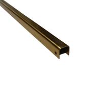 Perfil de Inox tipo U Cor Ouro 1m