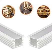 Perfil De Led Embutir Ultra Slim Baby 13mm 2 Metros Branco Para Marcenaria Perfil De Led Embutir Ultra Slim Baby 13mm 2 Metros Branco Para Marcenaria