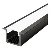 Perfil Embutir 2,0M Preto ALP03 para Gesso Sem Fita Mk Iluminação Perfil Embutir 2,0M Preto ALP03 para Gesso Sem Fita Mk Iluminação