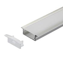 Perfil Embutir Alumínio 30.5x9.6mm Para Fita de LED 1 Metro