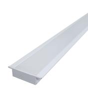 Perfil Embutir Slim 1m P/ Duas Fitas De Led 43mm Alumínio