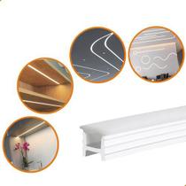 Perfil Flexível Embutir Slim Branco 10x10mm 5 Metros Ip68