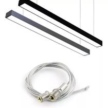 Perfil Led 1m 35mm Cabo Suspenso c/ Fita LED 110V ou 220V