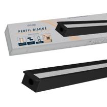 Perfil Led Barra Risque Nano 13x10mm 2 Metros Embutir Preto Em Aluminio Cod:338251628 Deluxe By Avant Perfil Led Barra Risque Nano 13x10mm 2 Metros Embutir Preto Em Aluminio Cod:338251628 Deluxe By Avant