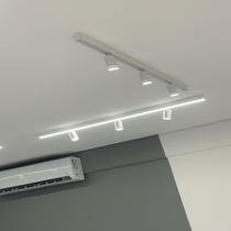 Perfil LED Pontual 1 m com 2 Spots Branco Sobrepor