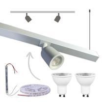 Perfil Pendente Com Led Spot 3.000K 36mm Branco 1m Dopo ilunato