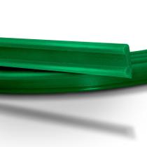 Perfil Plástico Vareta Chata para Toldos em PVC Verde - Rolo de 6 Metros