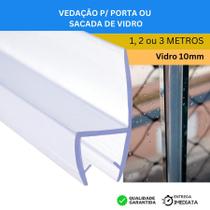 Perfil Siliconado Para Vedação de Porta , Sacada, Box Para Banheiro de Vidro 10mm Contra Água Poeira Insetos