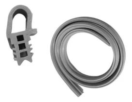 Perfil Silicone Cinza De Encaixe Para Forno Industrial 5mts