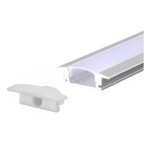Perfil Slim de Embutir Branco 1 Metro - 9342 - GAYA Perfil Slim de Embutir Branco 1 Metro - 9342 - GAYA
