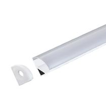 Perfil Sobrepor Canto Alumínio 15.7x15.7mm Difusor Oval 1,5m + Fita 120 LEDS/M + Fonte Perfil Sobrepor Canto Alumínio 15.7x15.7mm Difusor Oval 1,5m + Fita 120 LEDS/M + Fonte