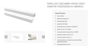 Perfil Taschibra Vertex 1.7x2.5x300cm Emb Branco Der/01