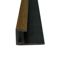 Perfil Tubular Final Tipo U Cedro para Parede Leve 270cm Formaco Decor