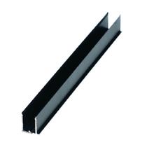 Perfil U 10mm Preto - 6,00m - cortado c/ 2m p/ envio