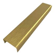 Perfil U Listelo Em Aço Inox Dourado Escovado 9mm x 20mm x 2m LHD