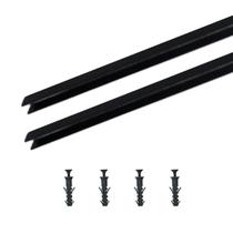 Perfil U Para Neon de Led 8X12mm Preto 2X1m Rischio ilunato Perfil U Para Neon de Led 8X12mm Preto 2X1m Rischio ilunato