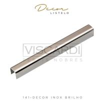 Perfis De Inox Viscardi Decor Brilho 10x10mm Barra 3m 141