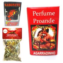 Perfume Agarradinho Atrativo do Amor Atração Banho Sedução Paixão Autoestima Kit