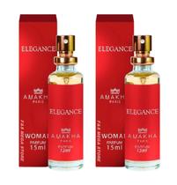 Perfume Amakha Paris Elegance Vermelho 15ml (Kit 2)
