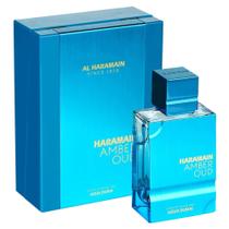 Perfume Arabe Al Haramain Amber Oud Aqua Dubai 100ml Unissex Extrait de Parfum Importado Original Perfume Arabe Al Haramain Amber Oud Aqua Dubai 100ml Unissex Extrait de Parfum Importado Original