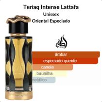 Perfume Árabe Lattafa Teriaq Intense EDP 100ml Unissex Original com Nota Fiscal Perfume Árabe Lattafa Teriaq Intense EDP 100ml Unissex Original com Nota Fiscal