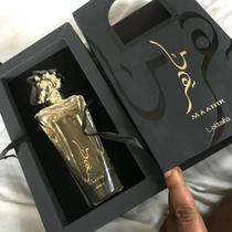 Perfume Árabe Maahir Ouro/Preto/Prata Lattafa EDP 100ml Recomedação da Família Real Dubai Perfume Árabe Maahir Ouro/Preto/Prata Lattafa EDP 100ml Recomedação da Família Real Dubai