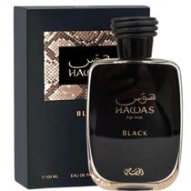 Perfume Arabe Masculino Rasasi Hawas Black Eau de Parfum 100ml Força, Mistério ORIGINAL