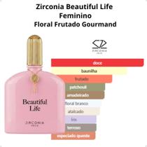 Perfume Arabe Zirconia Prive Beautiful Life Feminino EDP 100ml Original com Selo Adipec Perfume Arabe Zirconia Prive Beautiful Life Feminino EDP 100ml Original com Selo Adipec