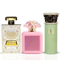 Perfume Ard al Zaafaran Pink Blush, Meethaq Rouge & Manaal 100mL Perfume Ard al Zaafaran Pink Blush, Meethaq Rouge & Manaal 100mL